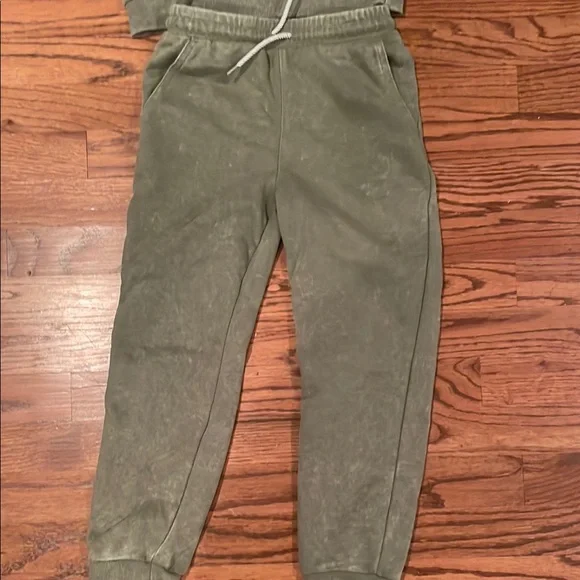 Olive Green Hoodie and Joggers Set - Picture 3 of 3